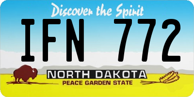 ND license plate IFN772
