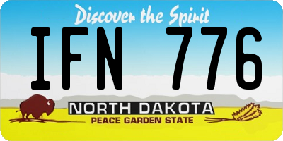 ND license plate IFN776