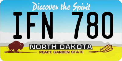 ND license plate IFN780