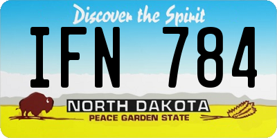 ND license plate IFN784
