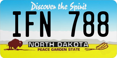 ND license plate IFN788