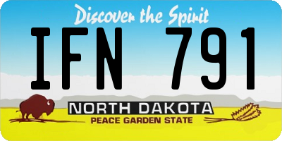 ND license plate IFN791