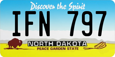 ND license plate IFN797