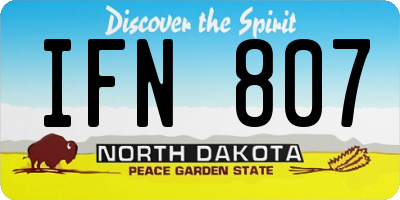 ND license plate IFN807