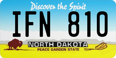 ND license plate IFN810