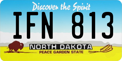 ND license plate IFN813