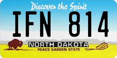 ND license plate IFN814
