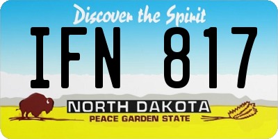 ND license plate IFN817