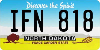 ND license plate IFN818