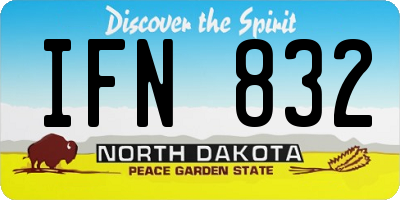 ND license plate IFN832