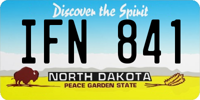 ND license plate IFN841