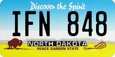 ND license plate IFN848