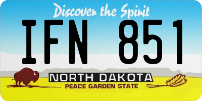 ND license plate IFN851