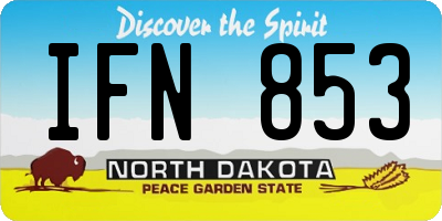 ND license plate IFN853