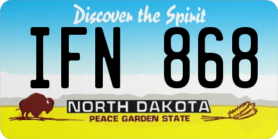 ND license plate IFN868