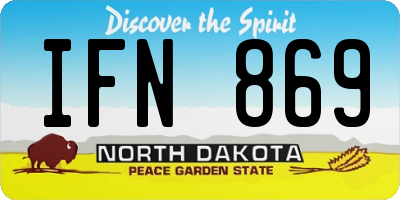 ND license plate IFN869