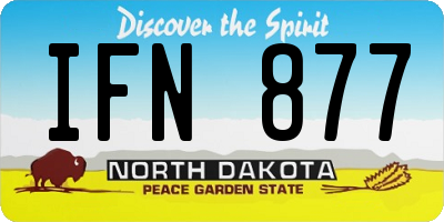 ND license plate IFN877