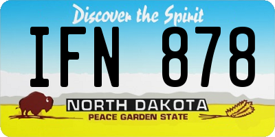 ND license plate IFN878