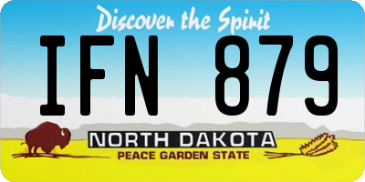 ND license plate IFN879