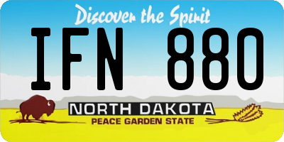 ND license plate IFN880