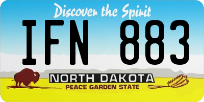 ND license plate IFN883
