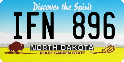 ND license plate IFN896
