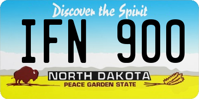 ND license plate IFN900