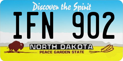 ND license plate IFN902