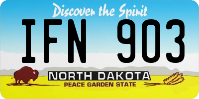 ND license plate IFN903