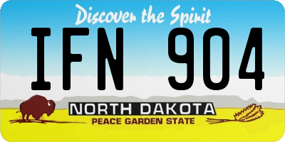 ND license plate IFN904