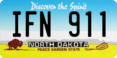 ND license plate IFN911
