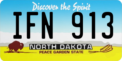 ND license plate IFN913