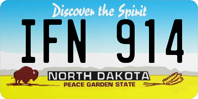 ND license plate IFN914