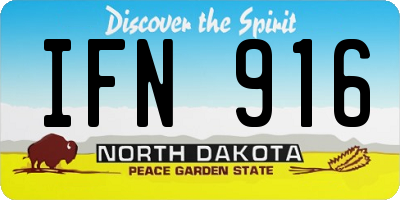 ND license plate IFN916