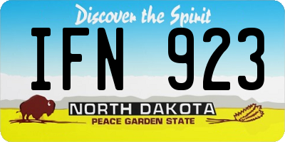 ND license plate IFN923