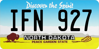 ND license plate IFN927