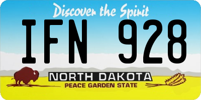 ND license plate IFN928