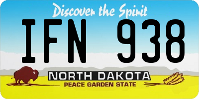 ND license plate IFN938