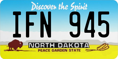 ND license plate IFN945