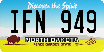 ND license plate IFN949
