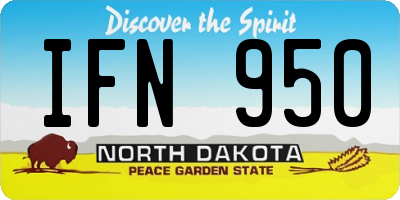 ND license plate IFN950