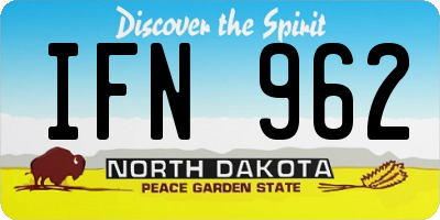 ND license plate IFN962