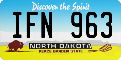 ND license plate IFN963