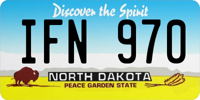 ND license plate IFN970