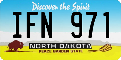 ND license plate IFN971