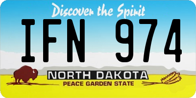 ND license plate IFN974