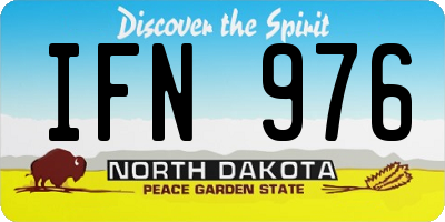 ND license plate IFN976