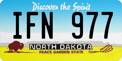 ND license plate IFN977