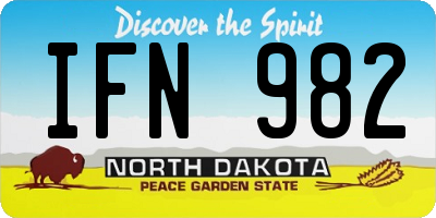 ND license plate IFN982