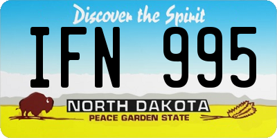 ND license plate IFN995